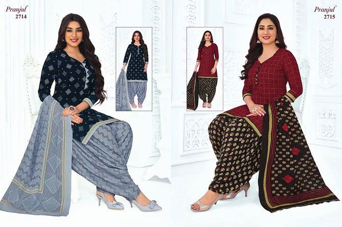 Priyanshi 27 By Pranjul Cotton Dress Material Catalog